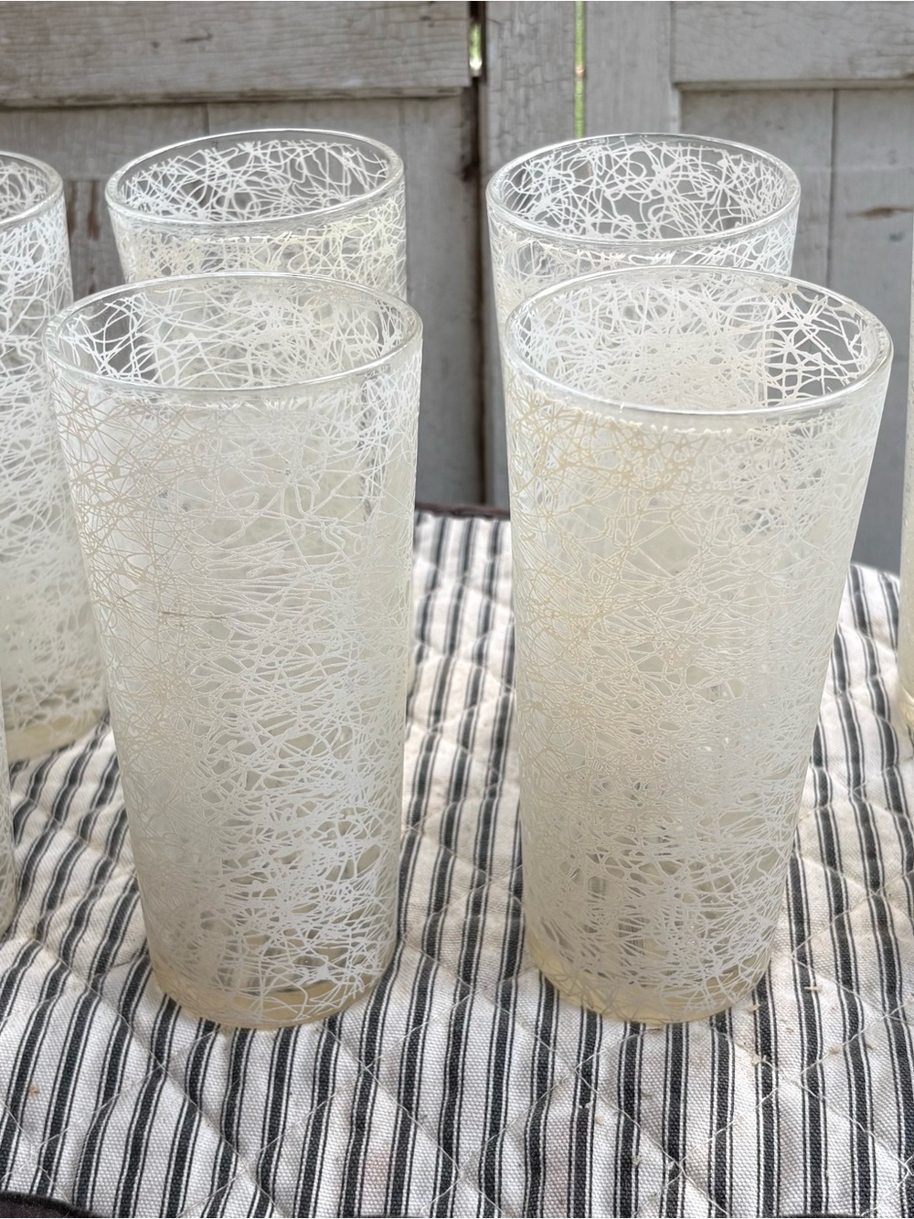 Vintage Mid Century Spaghetti String Tumbler /Glasses